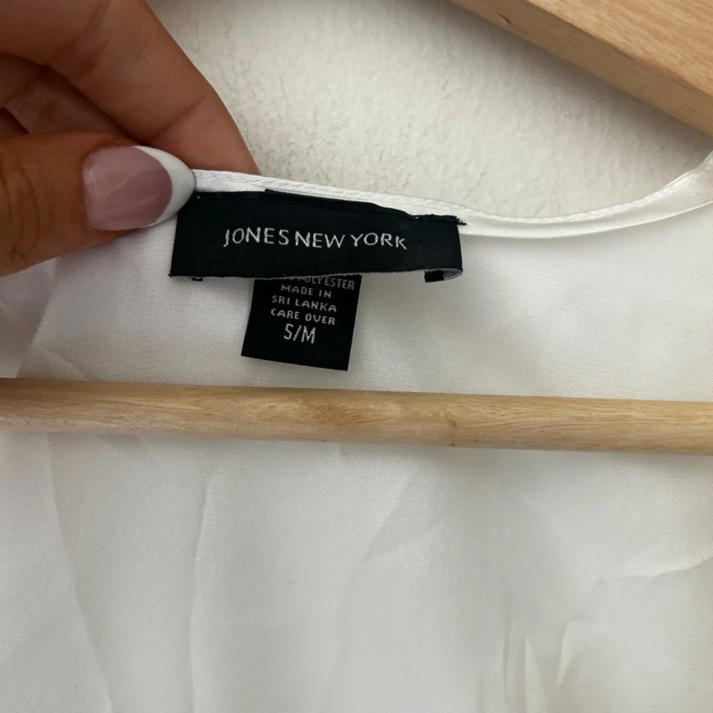 Vintage Jones New York Medium Lingerie Set White Lace Matching Robe